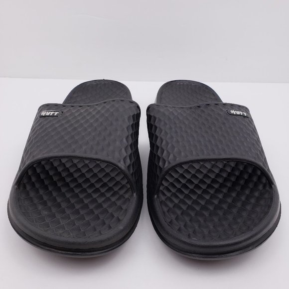 NEW Hytt Mens Size 11 Black Shower Sandal Slides - Picture 3 of 10
